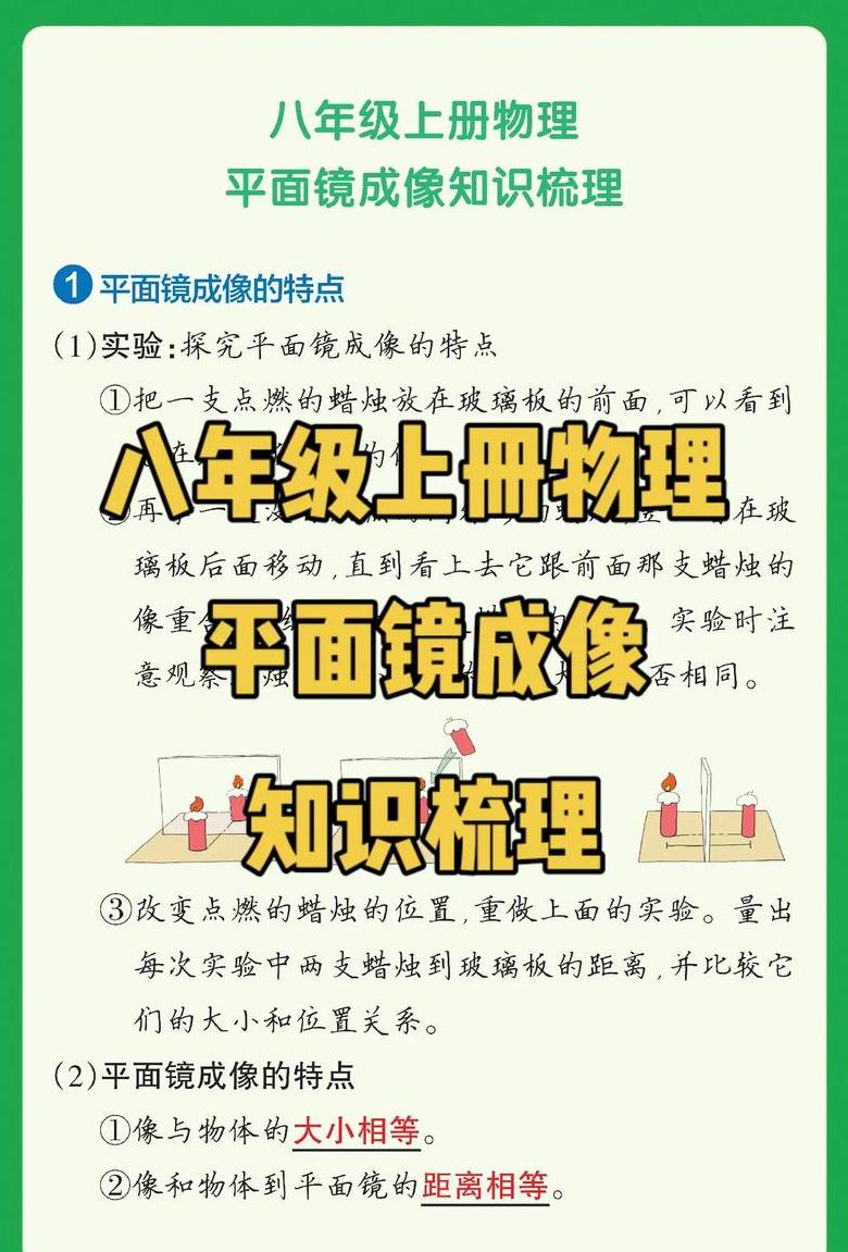 八年级物理平面镜成像与光现象全解析