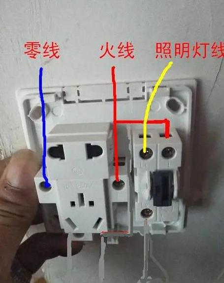 两线变五孔插座接线图解及空气开关接法教程