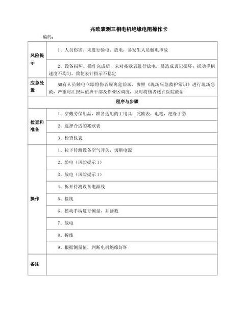 三相电机绝缘电阻测量方法全解析