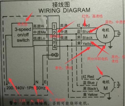 调速器接线指南：220V电机连接与无极调速开关操作